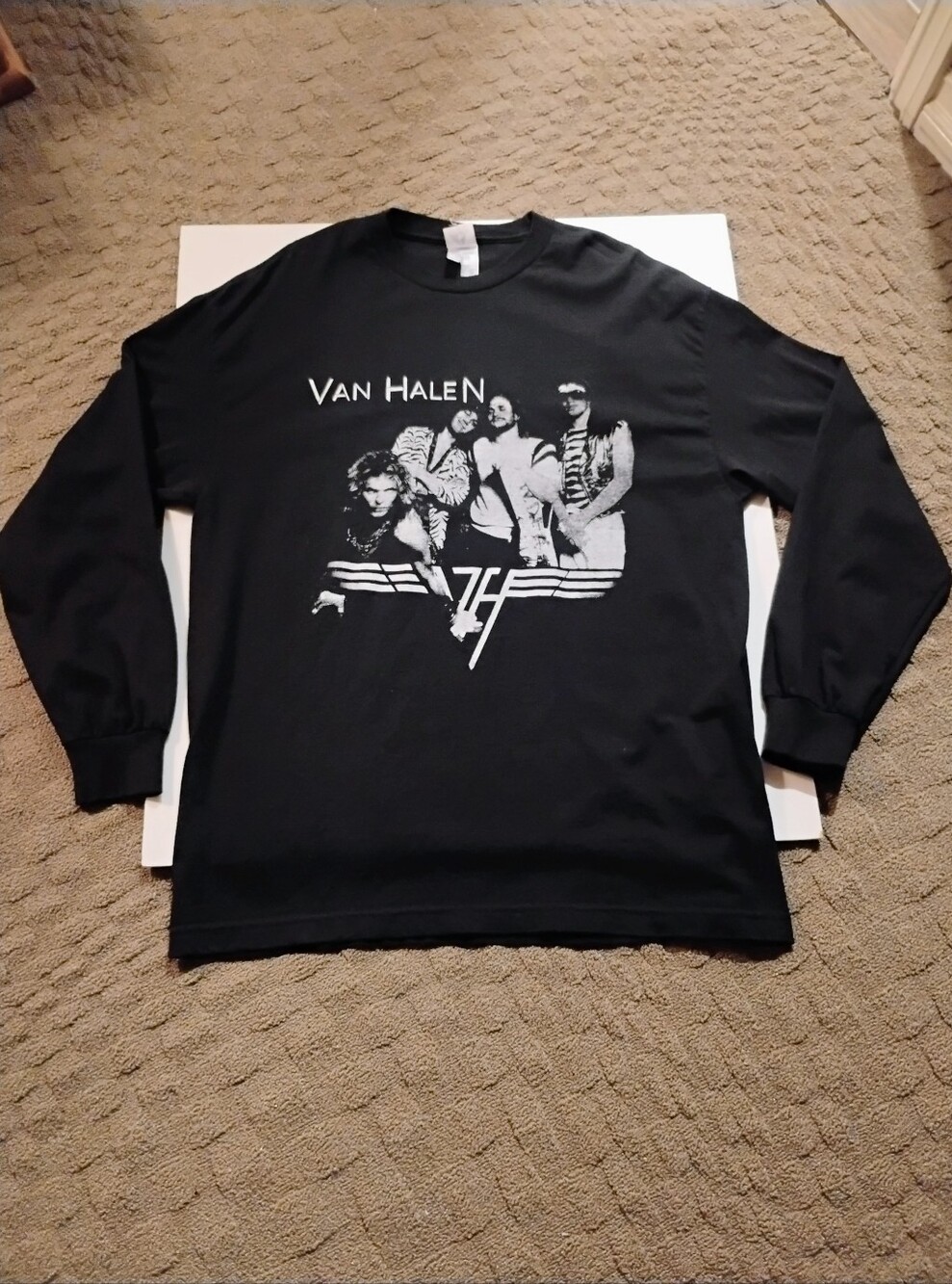 Van Halen Rare Y2K Double Sided Graphic Black Long Sleeve Shirt Size XL